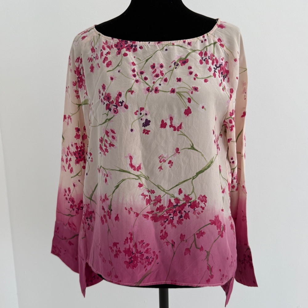 zara silk flower top